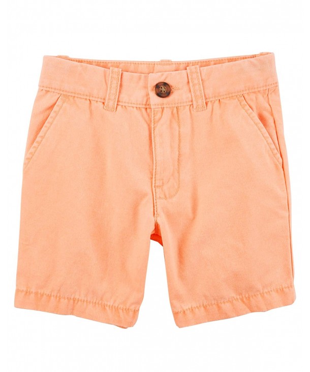 Carters Front Canvas Shorts Orange