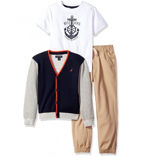 Nautica Cardigan Sweater Twill Jogger