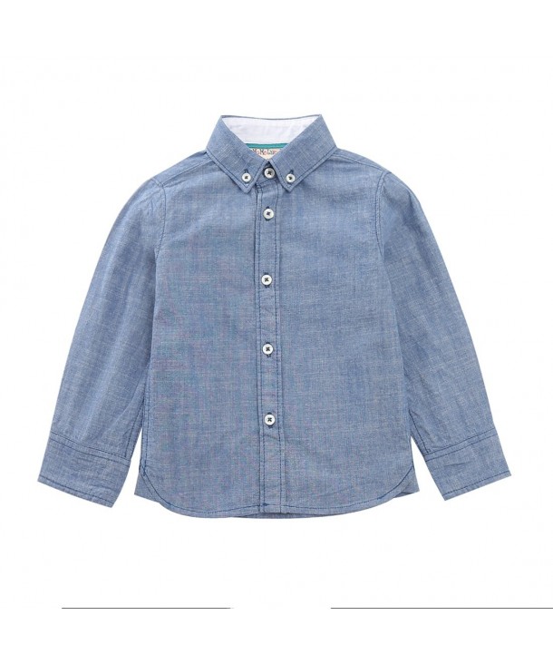 MOMOLAND Toddler Woven Chambray Button