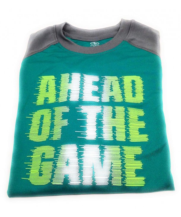 Athletic Works Sleeve Graphic Green Grey