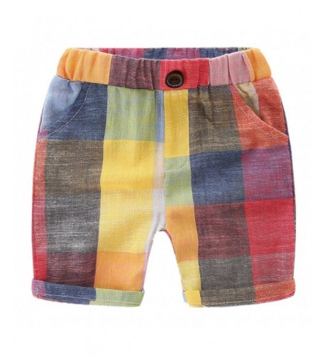 LittleSpring Little Shorts Colorful Plaid
