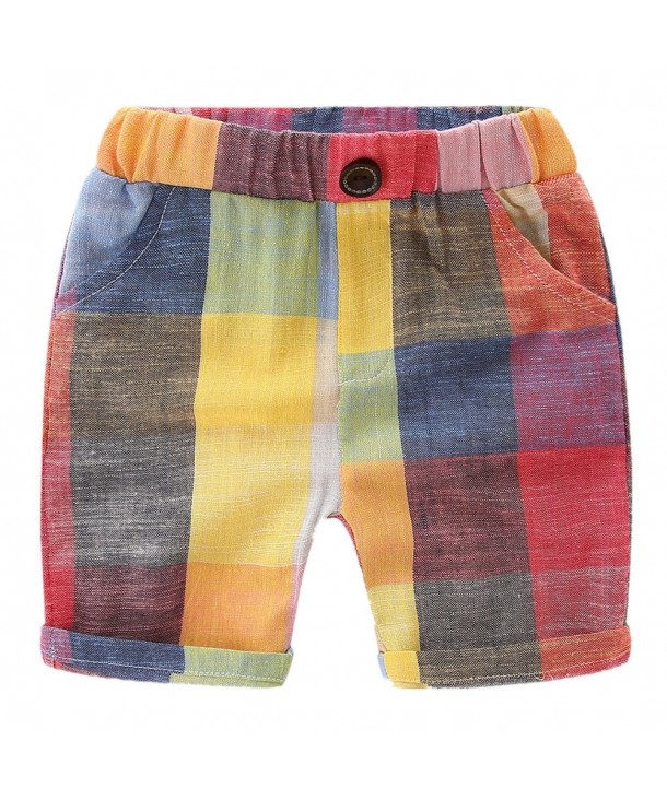 LittleSpring Little Shorts Colorful Plaid