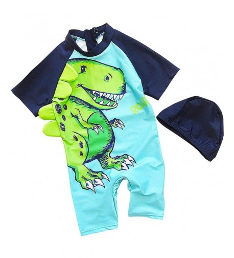 One Pieces Cartoon Dinosaur Swimsuit Protection