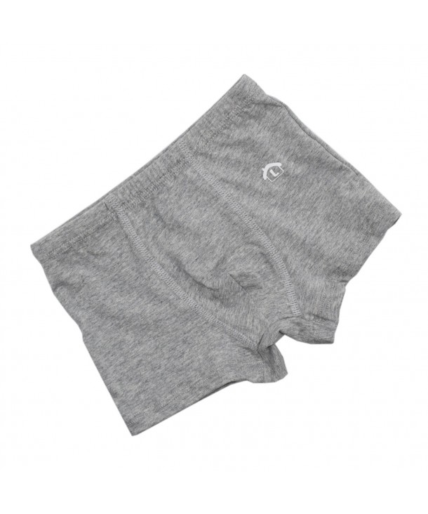 Boys Cotton Underwear Boxer Briefs Underwear 4 Pack White - C318LGANW7M