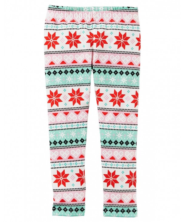 Carters Girls Snowflake Leggings Green