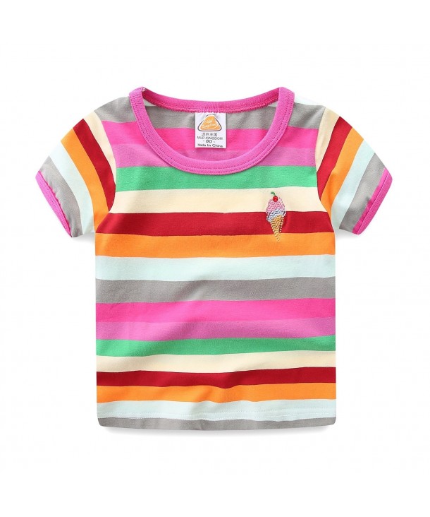 Mud Kingdom T Shirts Rainbow Stripe