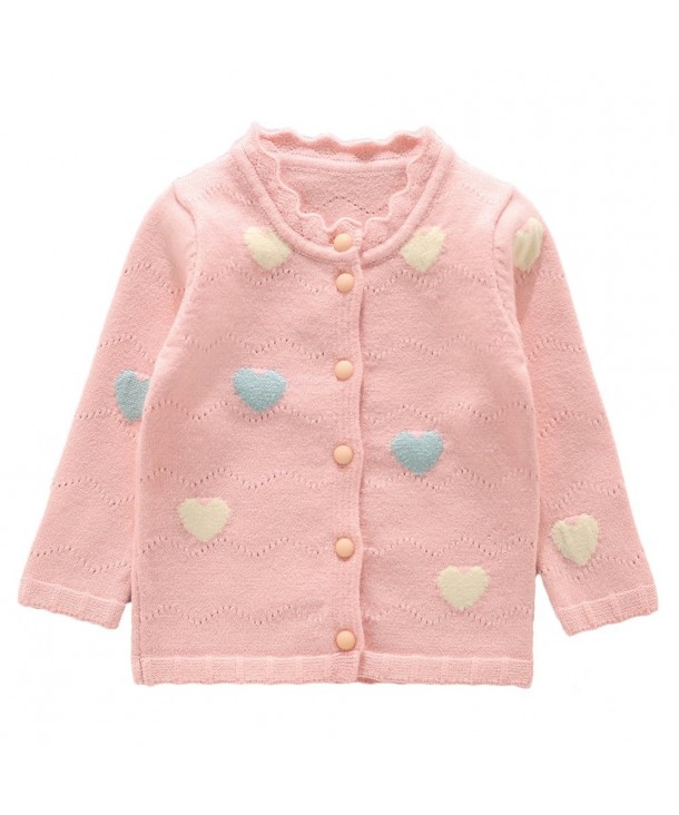 Little Girls' Cute Knit Cardigan Sweater-18-24M - 1-pink - CD186YSWU05