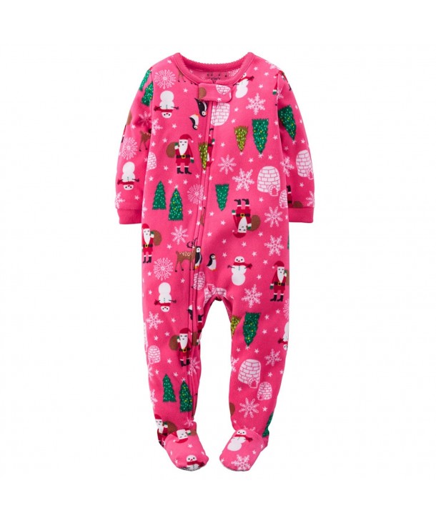 Carters Girls Santa Igloo Pajama