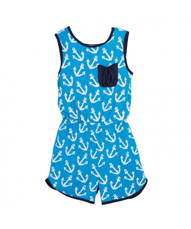 Beachcombers Girls Spandex Anchor Romper