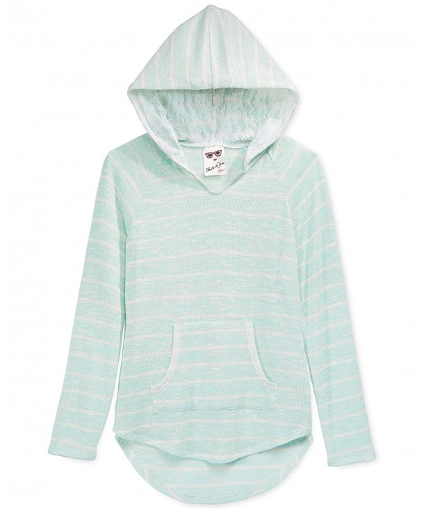 Self Esteem Striped High Low Hoodie