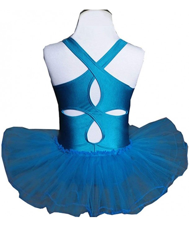 Shiny Toddler Hallow Out Leotard Ruffled