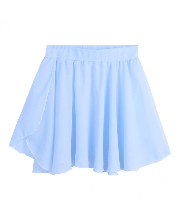Kids Girls Dance Basic Classic Chiffon Mini Pull-On Wrap Skirt - Light ...