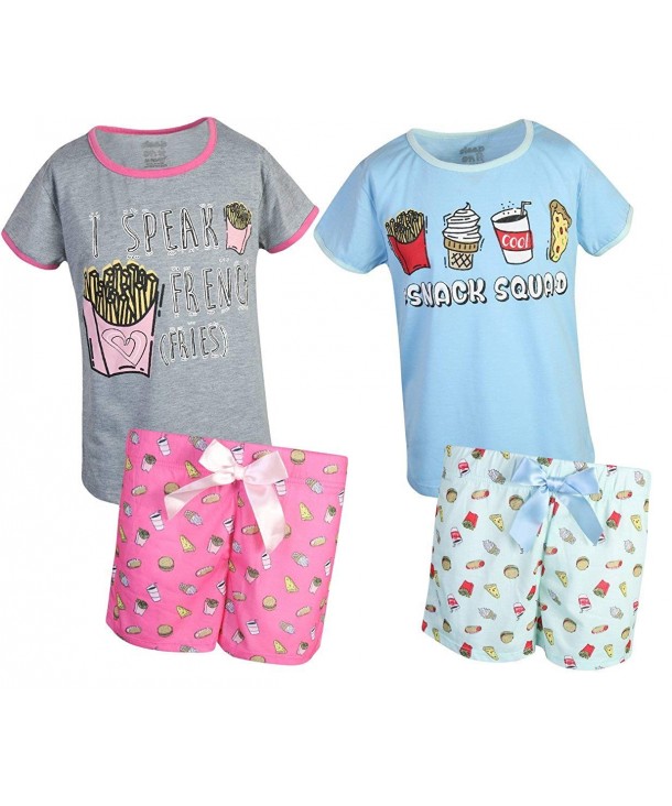 Sleep 4 Piece Summer Pajama T Shirt